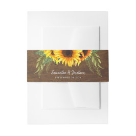 Rustikale Sonnenblumen Handschrift Kalligrafie Hoc Einladungsbanderole