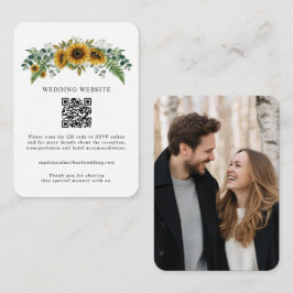 Rustikale Sonnenblumen-Hochzeit-Beilagekarte Begleitkarte