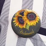 Rustikale Sonnenblumen Kalkbrettbrücke<br><div class="desc">Blumenstrauß mit einem Blumenstrauß auf dunkelgrauem Kalkboard-Hintergrund.             Sie können es mit Ihrem Text personalisieren!</div>