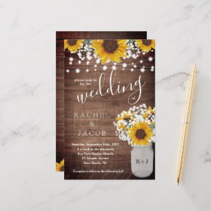 Rustikale Sonnenblumen Mason Jar Lights Budget Hoc