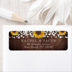 Rustikale Sonnenblumen Mason Jar Lights Hochzeitsa