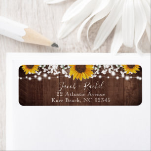 Rustikale Sonnenblumen Mason Jar Lights Hochzeitsa
