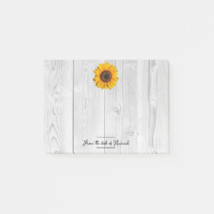 Rustikale Sonnenblumen Personalisierte Hinweise Post-it Klebezettel