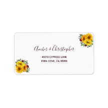 Rustikale Sonnenblumen-Rose Hochzeit RSVP-Rücksend