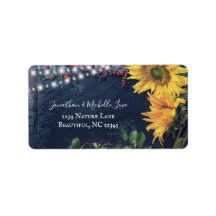 Rustikale Sonnenblumen, Schiefer und Lichter - Län