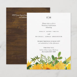 Rustikale Sonnenblumen, Südliche Hochzeit