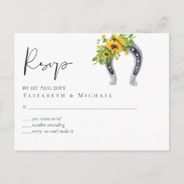 Rustikale Sonnenblumen, Südliche Hochzeit Postkarte