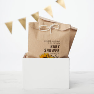 Rustikale Sonnenblumen-Süße-Baby-Party Geschenktütchen