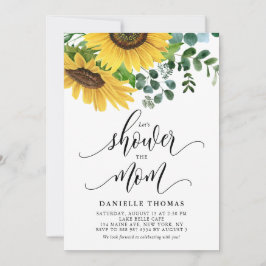Rustikale Sonnenblumen und Eukalyptus Fall Babydus Einladung