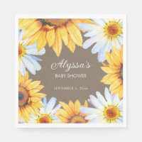 Rustikale Sonnenblumen White Daisies Brown Babydus