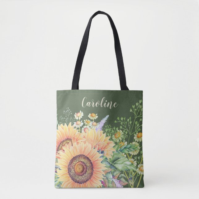 Rustikale Sonnenblumen Wildblumen | INDIVIDUELLE N (Vorderseite)
