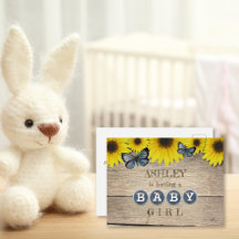 Rustikale Sonnenblumendusche Einladung | Mädchen