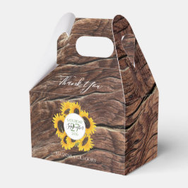 Rustikale Sonnenblumenhochzeit Geschenkschachtel