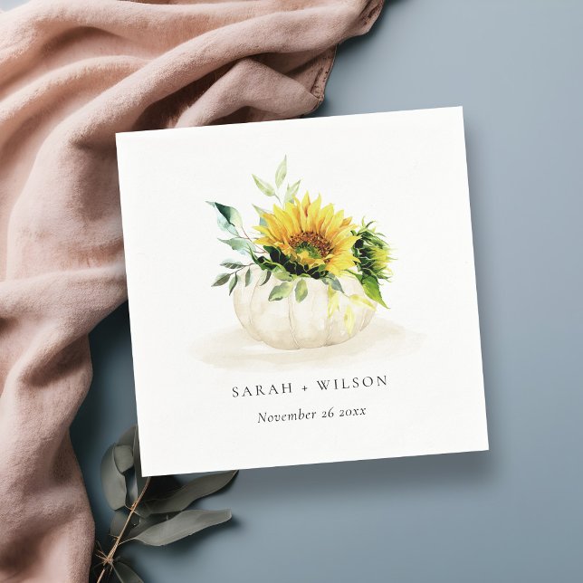 Rustikale Sonnenblumenkürbis Serviette (Von Creator hochgeladen)