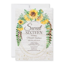 Rustikale Sonnenblumenleuchten 16 . Geburtstag