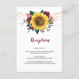 Rustikale Sonnenblumenleuchten Blumenzwiebelempfeh Begleitkarte