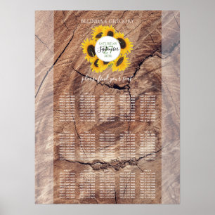 Rustikale Sonnenblumenübersicht Poster