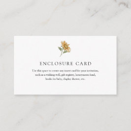 Rustikale Sonnenblumenverschlusskarte Begleitkarte