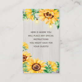 Rustikale Sonnenlichter Begleitkarte