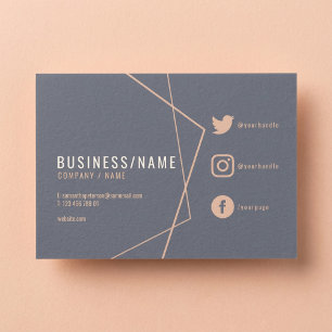 Rustikale soziale Medien Visitenkarte