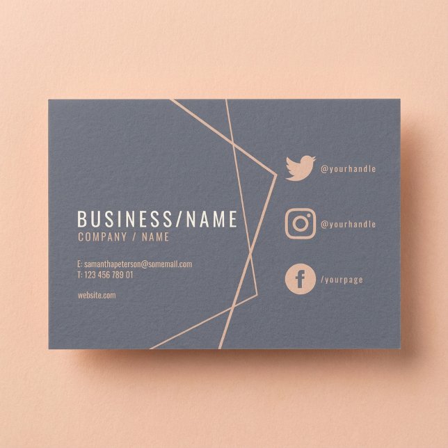 Rustikale soziale Medien Visitenkarte (Rustic social media business card.)