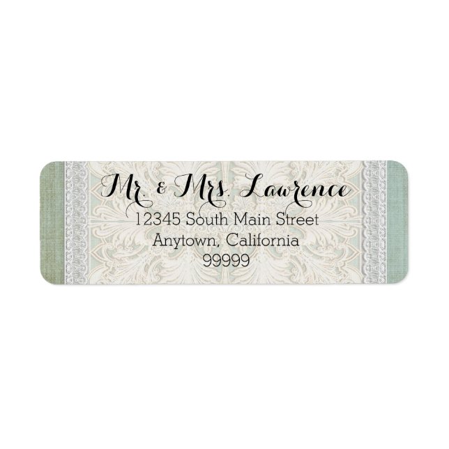 Rustikale Spitzen mit Vintagem Leinen Landschaftse (Vorne)