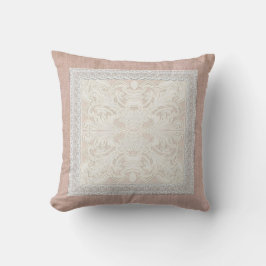 Rustikale Spitzen mit Vintagem Leinen Landschaftse Kissen