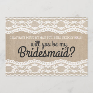 Rustikale Spitzen werden Sie meine Einladung sein