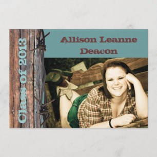 Rustikale Stacheldraht-Abschlussmitteilung Einladung