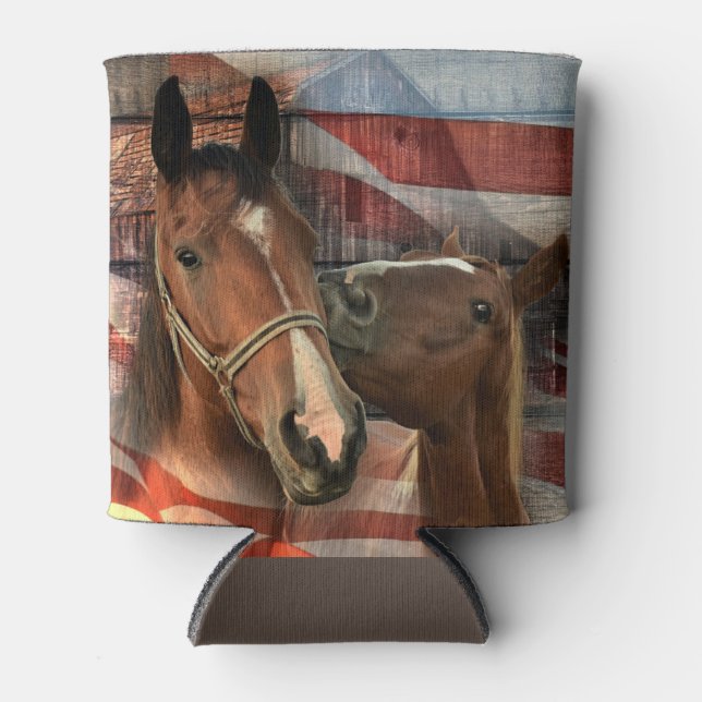 Rustikale Stallenflagge Dosenkühler (Vorderseite)