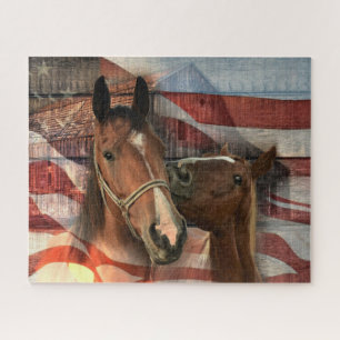 Rustikale Stallenflagge Puzzle