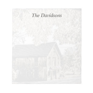 Rustikale Stallfallen Herbst Blätter personalisier Notizblock