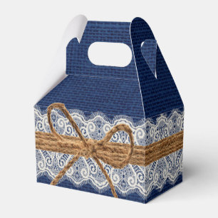 Rustikale Stallhochzeit Burlap-Hochzeit im Herbst Geschenkschachtel