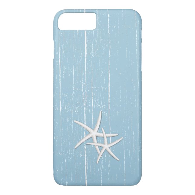 Rustikale Starfish-Minzen-blaues Strand-Thema Case-Mate iPhone Hülle (Rückseite)