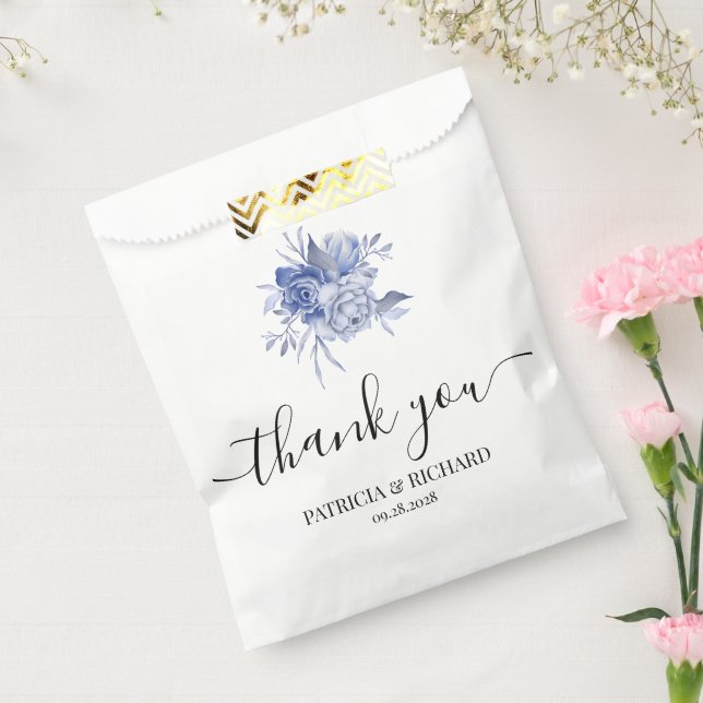 rustikale staubblaue Rosen und andere Blumen Geschenktütchen (Versiegelt)