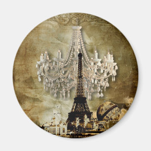 rustikale Steampunk-Vintage Kronleuchter-Hochzeit Magnet