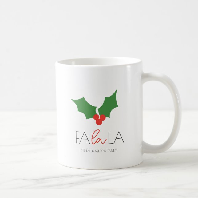 Rustikale Stechpalmenbeeren Kaffeetasse (Rechts)