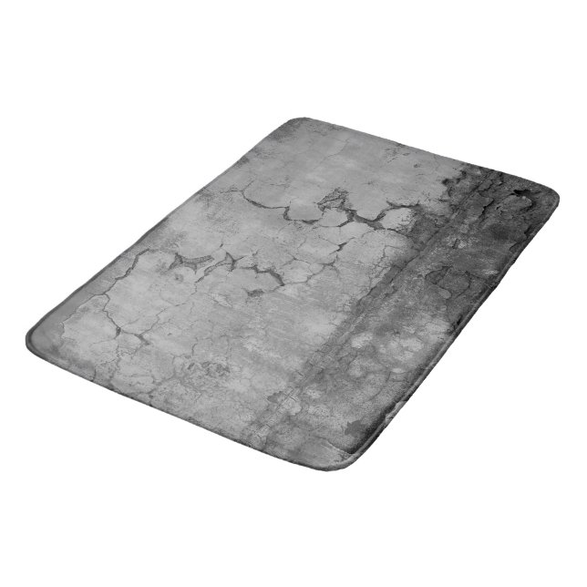 Rustikale Steinmauer Napoli 1 - BW Badematte (Schrägansicht)