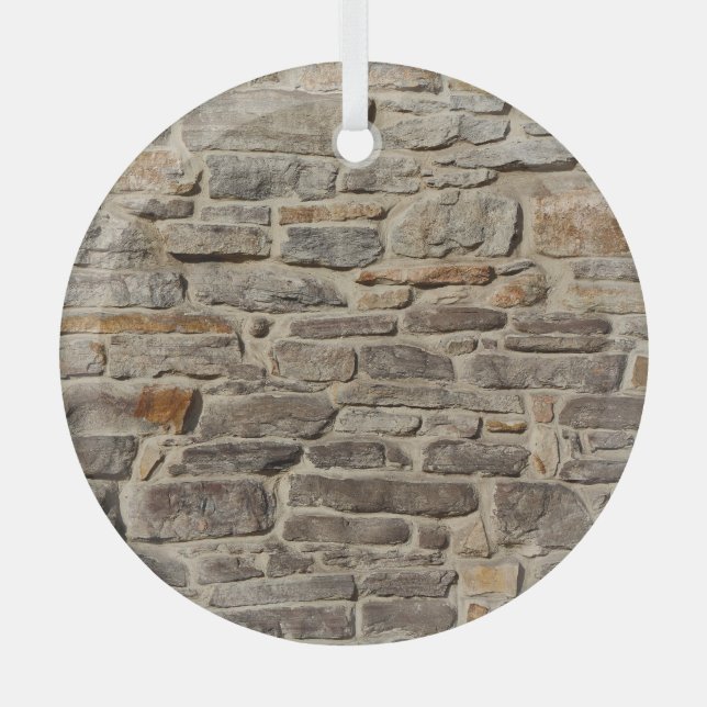Rustikale Steinmauer, strukturierte Dekoration (Vorderseite)