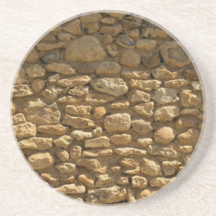 Rustikale Steinmauer Untersetzer
