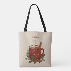 Rustikale Stickerei Weihnachtskakao mit Cinnamon