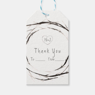 Rustikale Sticks Twigs Branches Wreath Custom Gevo Geschenkanhänger