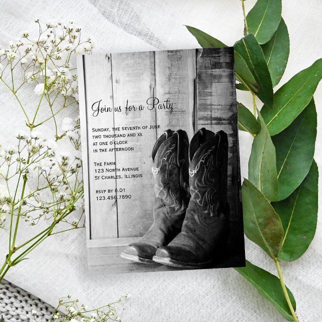 Rustikale Stiefel Land und Western Allgemeines Par Einladung (Von Creator hochgeladen)