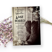 Rustikale Stiefel Letzte Rodeo Western Junggeselin