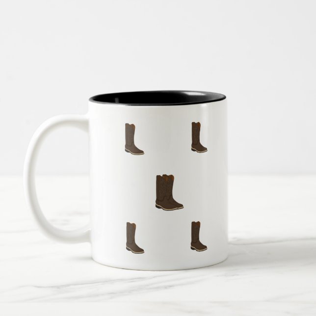 Rustikale Stiefel Zweifarbige Tasse (Links)