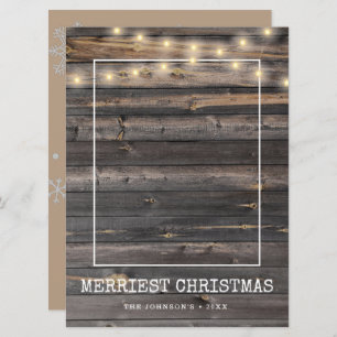 Rustikale Sting Lights Merriest Weihnachten 2 Foto