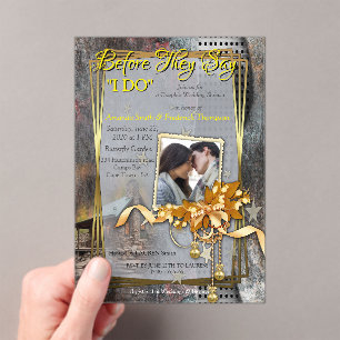 Rustikale Stone-Kabine Acryleinladungen