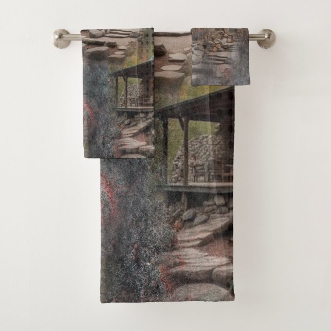 Rustikale Stone-Kabine Badhandtuch Set (Insitu)
