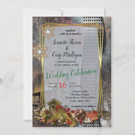 Rustikale Stone-Kabine Einladung