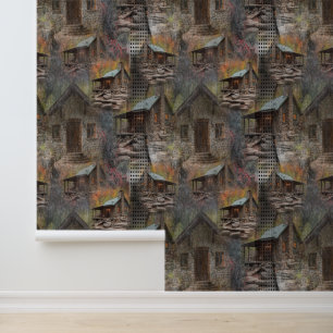 Rustikale Stone-Kabine Tapete